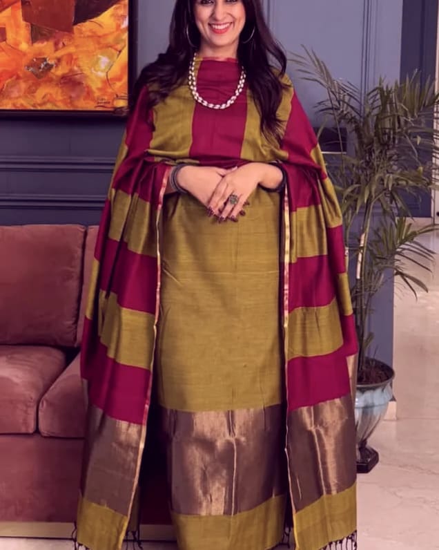Banarasi 3 Pcs Cotton Suit (Unstitched)