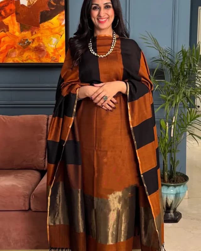 Banarasi 3 Pcs Cotton Suit (Unstitched)