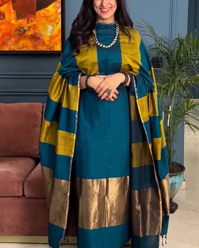 Banarasi 3 Pcs Cotton Suit (Unstitched)