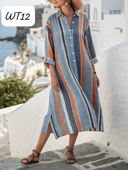 Blue striped Coord Set